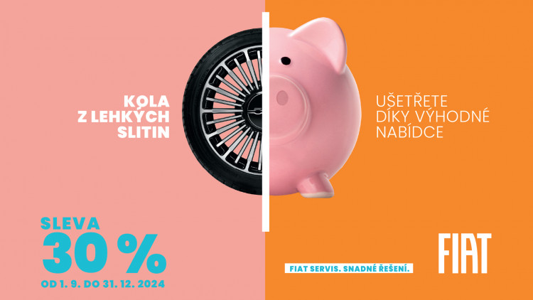 Originální kola z lehkých slitin se slevou 30 %